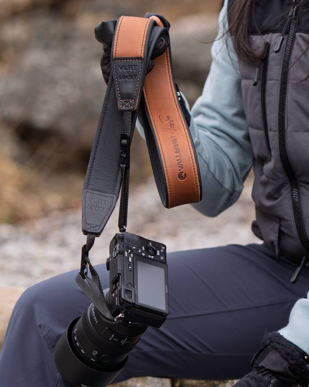 Deluxe 45 Padded Leather Camera Strap