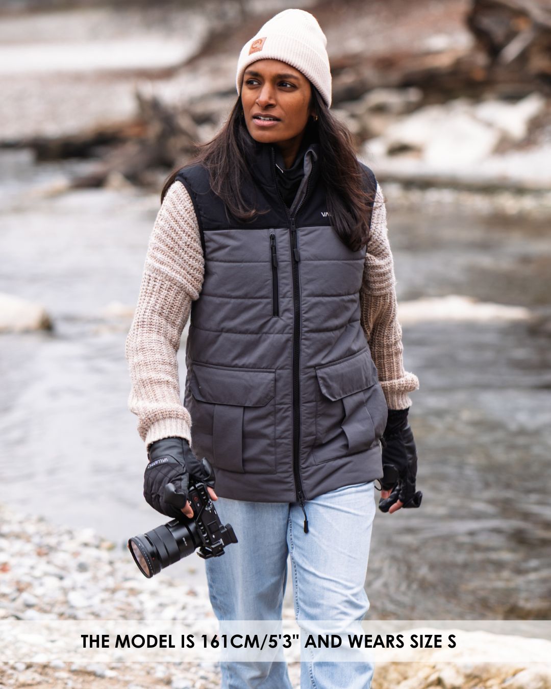 Insulated Camera Vest - Charcoal