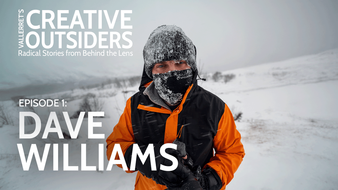 Dave WIlliams in the Lofoten Winter with Vallerret Photography Gloves