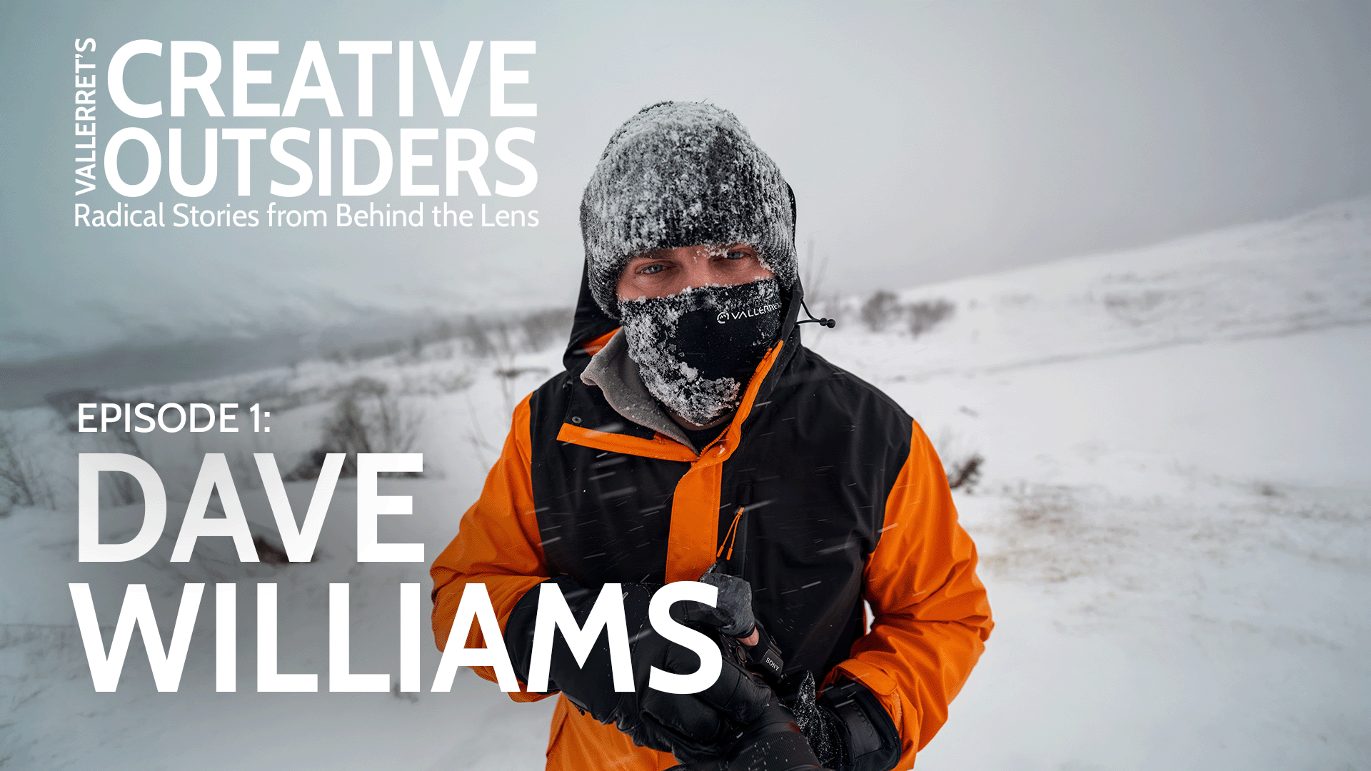Dave WIlliams in the Lofoten Winter with Vallerret Photography Gloves