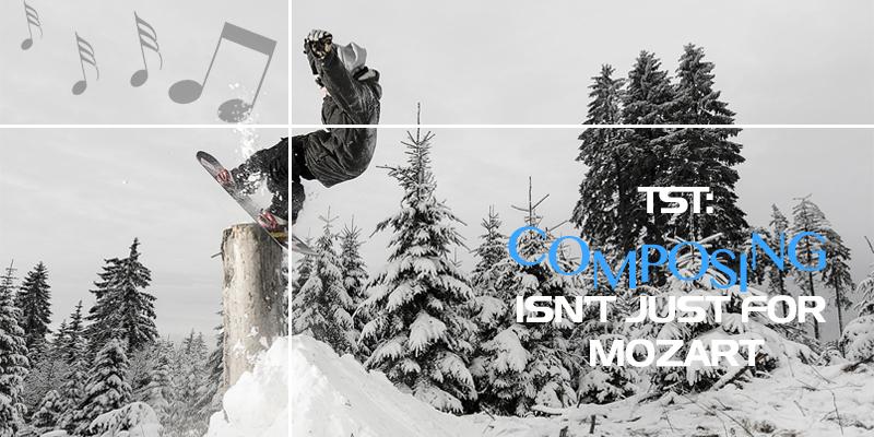 Vallerret_ composing a snowboard photo