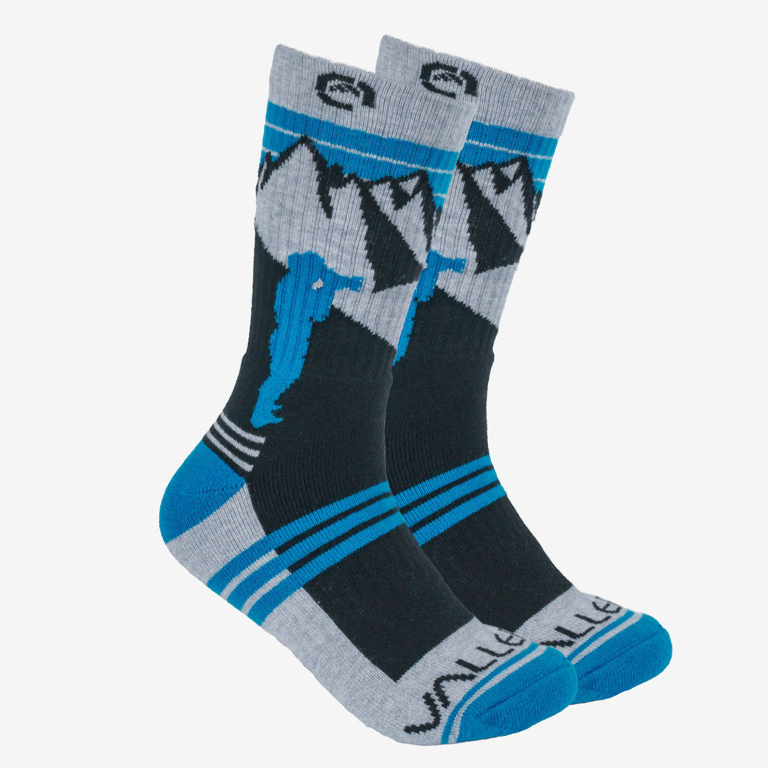 Merino Wool Crew Sock - Blue