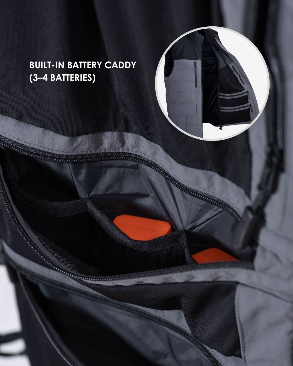 Insulated Camera Vest - Charcoal