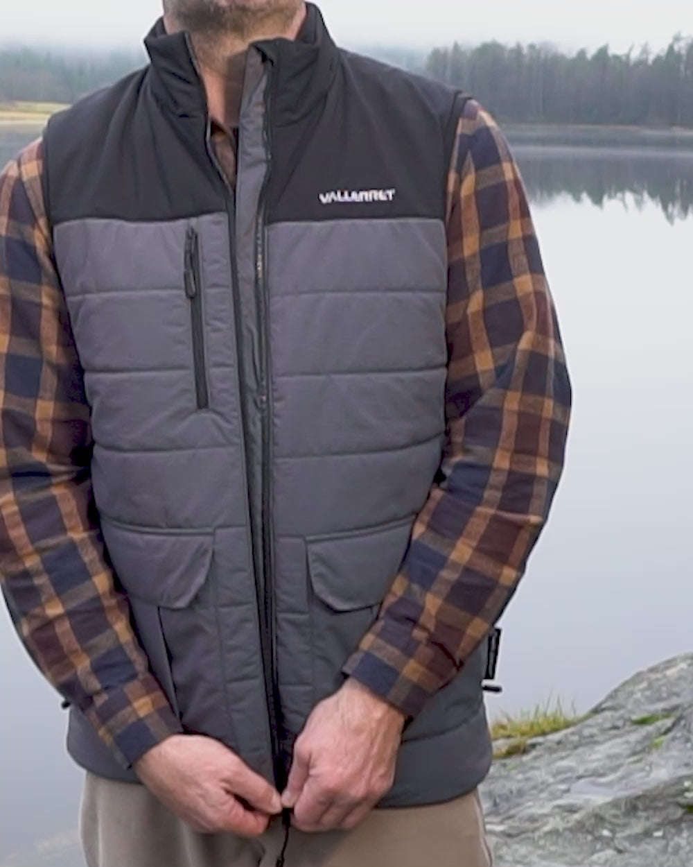 Insulated Camera Vest - Charcoal